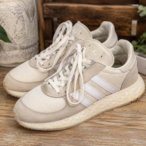 Vintage Adidas Y2K Low Profile Sneakers Soccercore White Gold Mens 9.5 s-l400.jpg main image 2