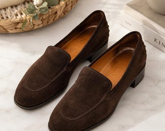 Vintage Tod's Brown Wildleder Fahren Loafers Italienischer Luxus Damenschuhe Größe 9,5 Ruhiger Luxus