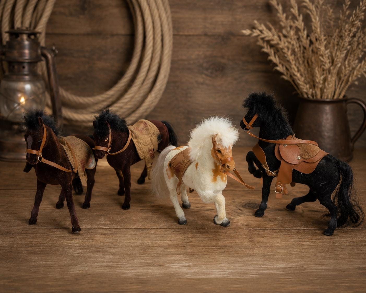 Flocked toy horses - Etsy 日本