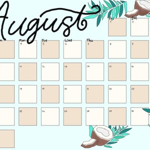 August Bullet Journal