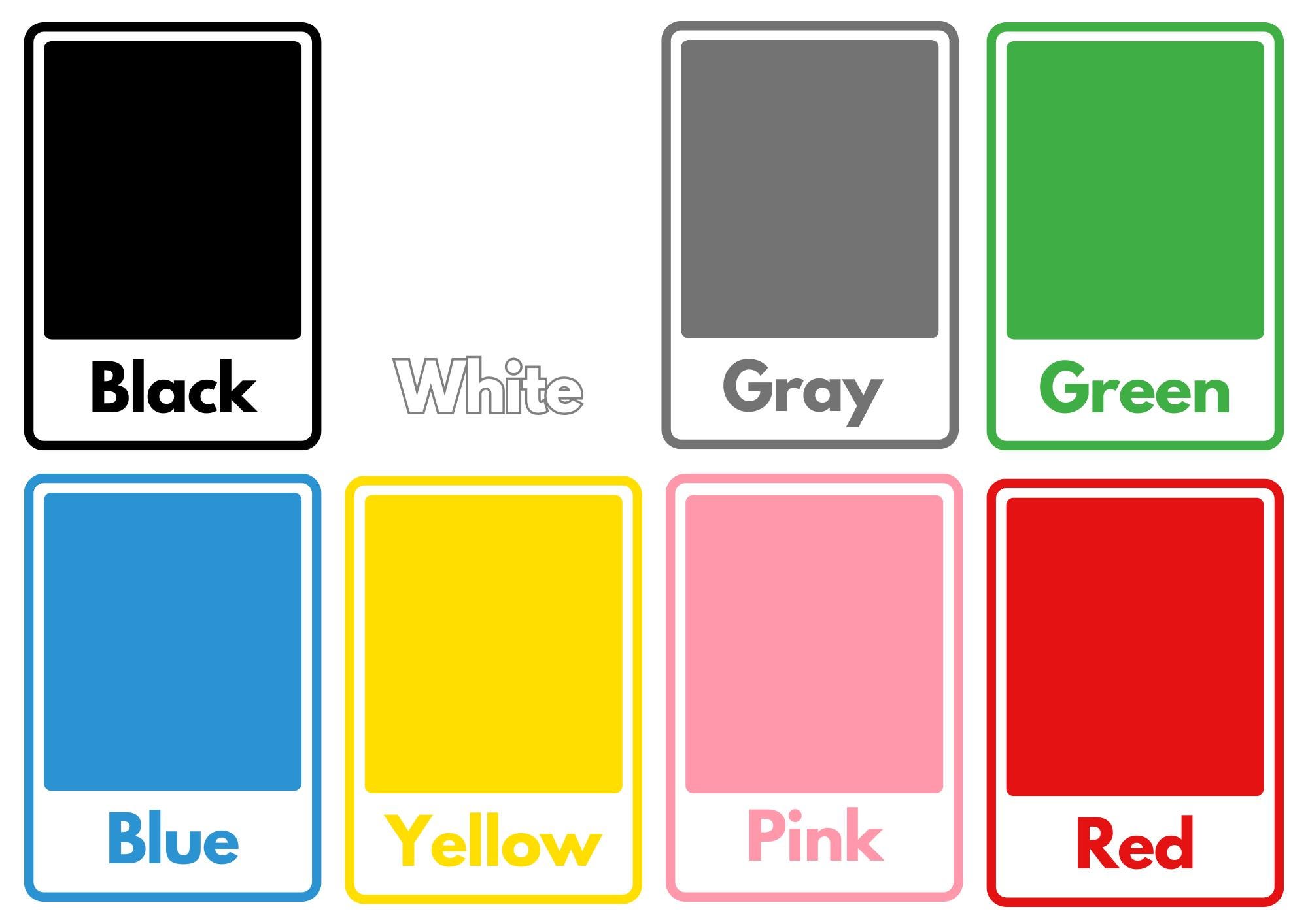 Color Flashcards for Kids | 12 Printable Cards | Preschool & Toddler ...
