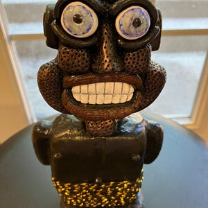 Leo, OOAK doll, OOAK statue, OOAK sculpture, clay doll, clay statue, clay sculpture, clay art, handmade art, home decor, scary statue, art