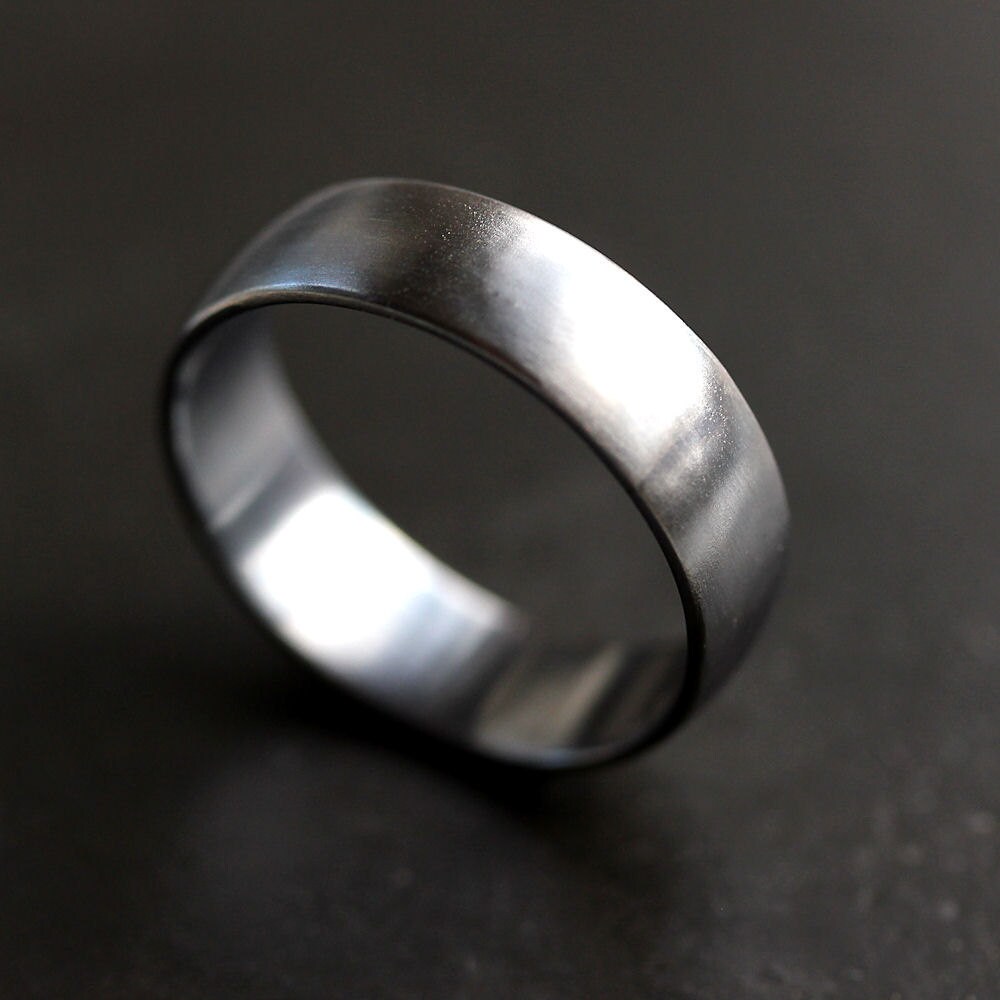 Mens Band, Brushed 6mm Men's or Women's Low Dome Unisex