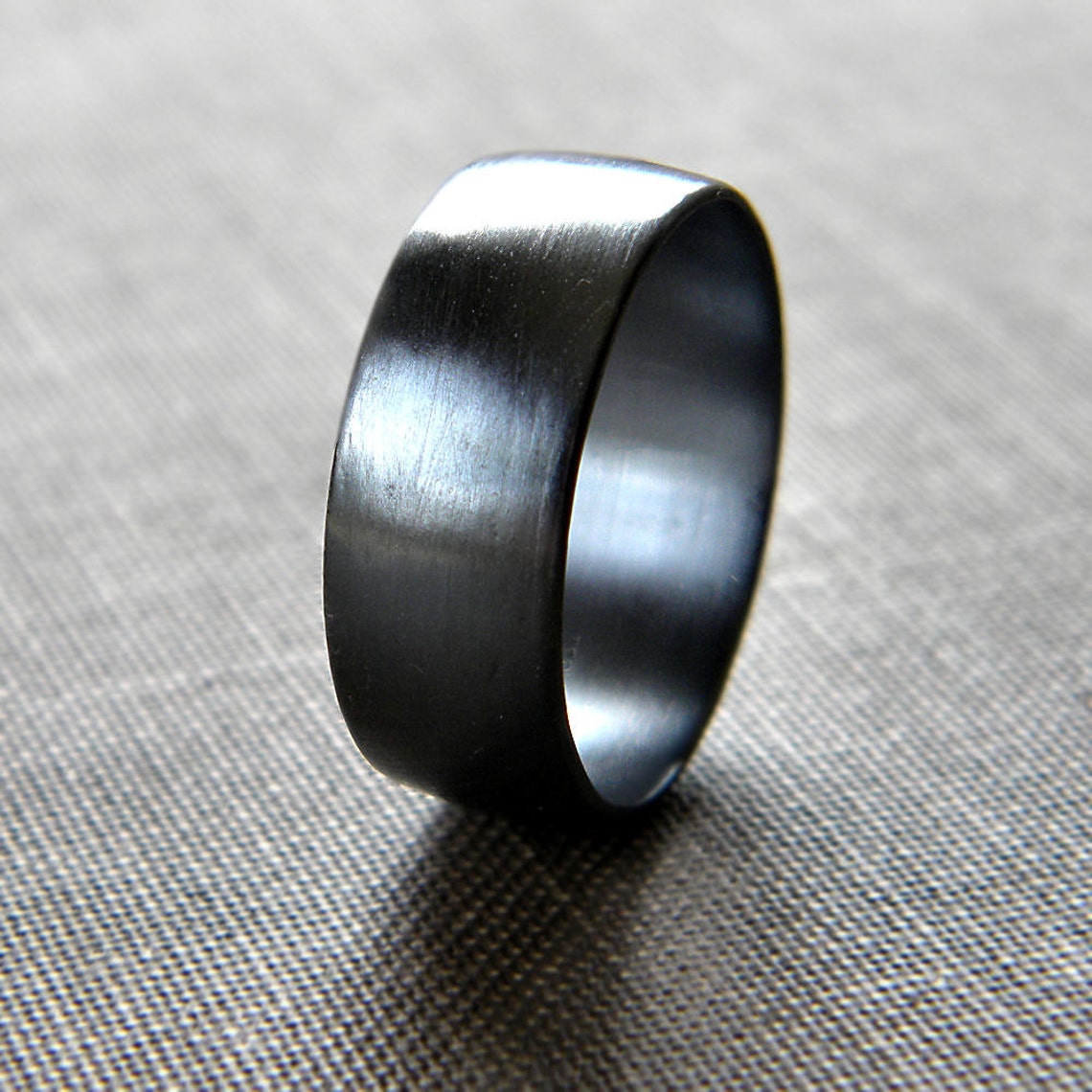 Mens Silver Ring Matte 8mm Men's or Unisex Recycled Etsy
