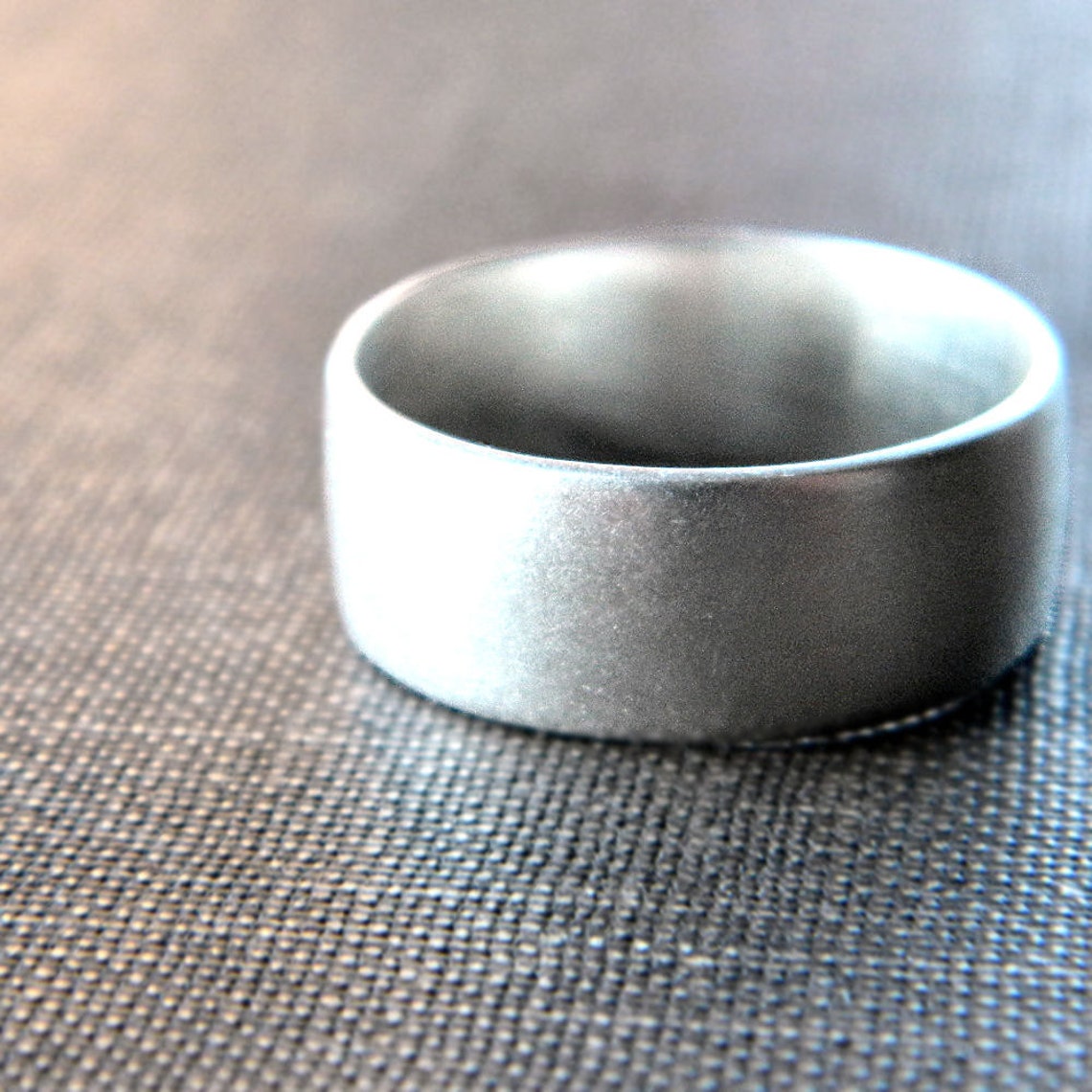 Mens Silver Ring Matte 8mm Men's or Unisex Recycled Etsy