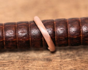 Recycled 14k Rose Gold Wedding Band: 3mm Brushed Eco Ring