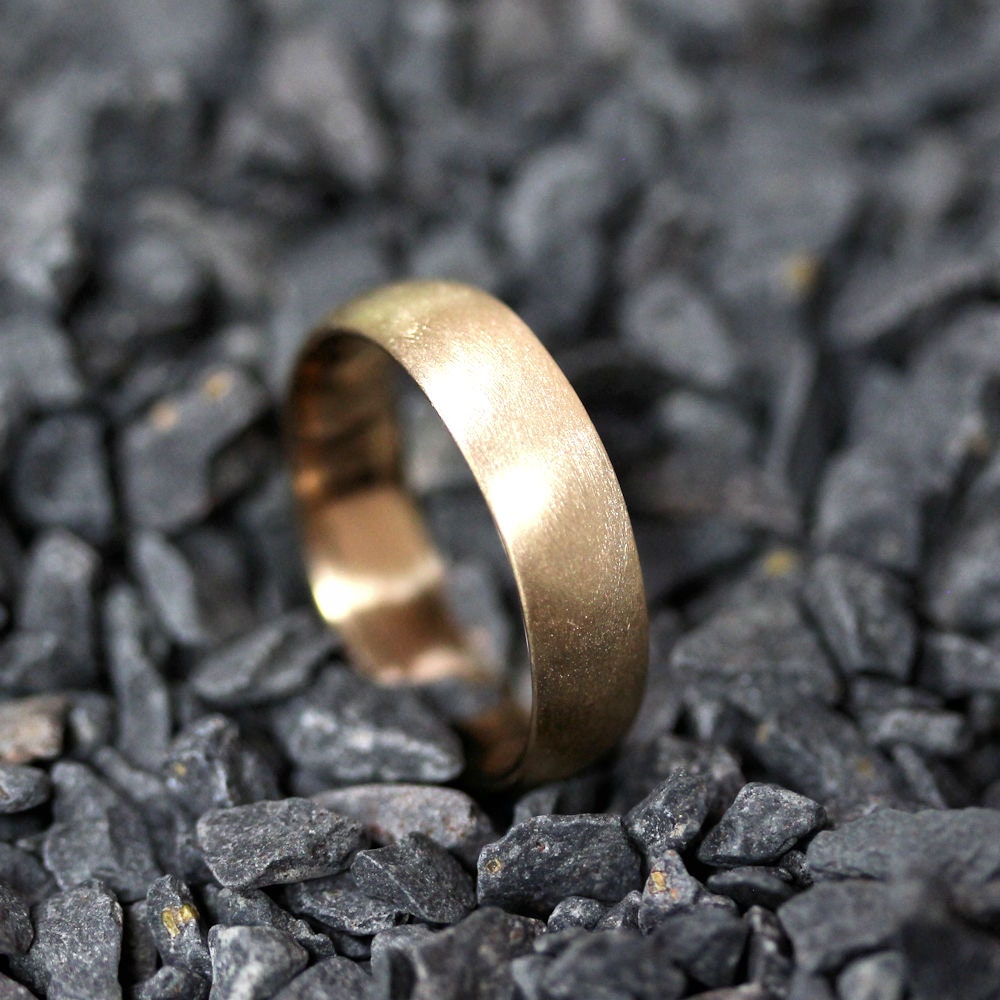 Titanium Wedding Ring 14k Gold Men's Band Bridal Jewelry Matte Tire Size 6-13 