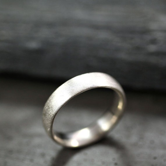 Rustic Textured Sterling Silver Ring - Mens / Unisex – junktojems.com