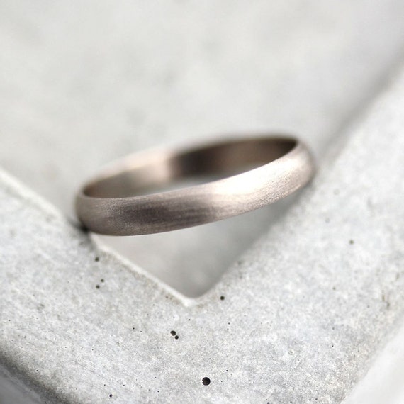 3mm white gold wedding band deals