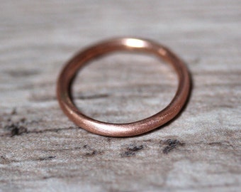 Thin 14k Rose Gold Wedding Band: 2mm Recycled Ring