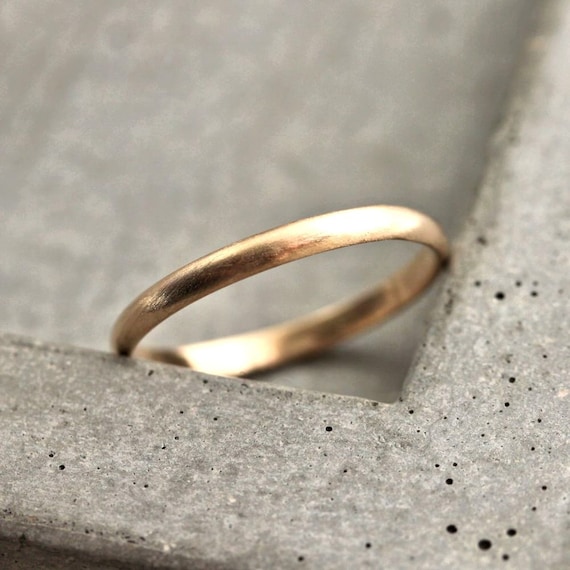 14K White Gold 2mm Half Round Wedding Ring Band 14K White Gold 2mm Half Round Wedding Ring Band