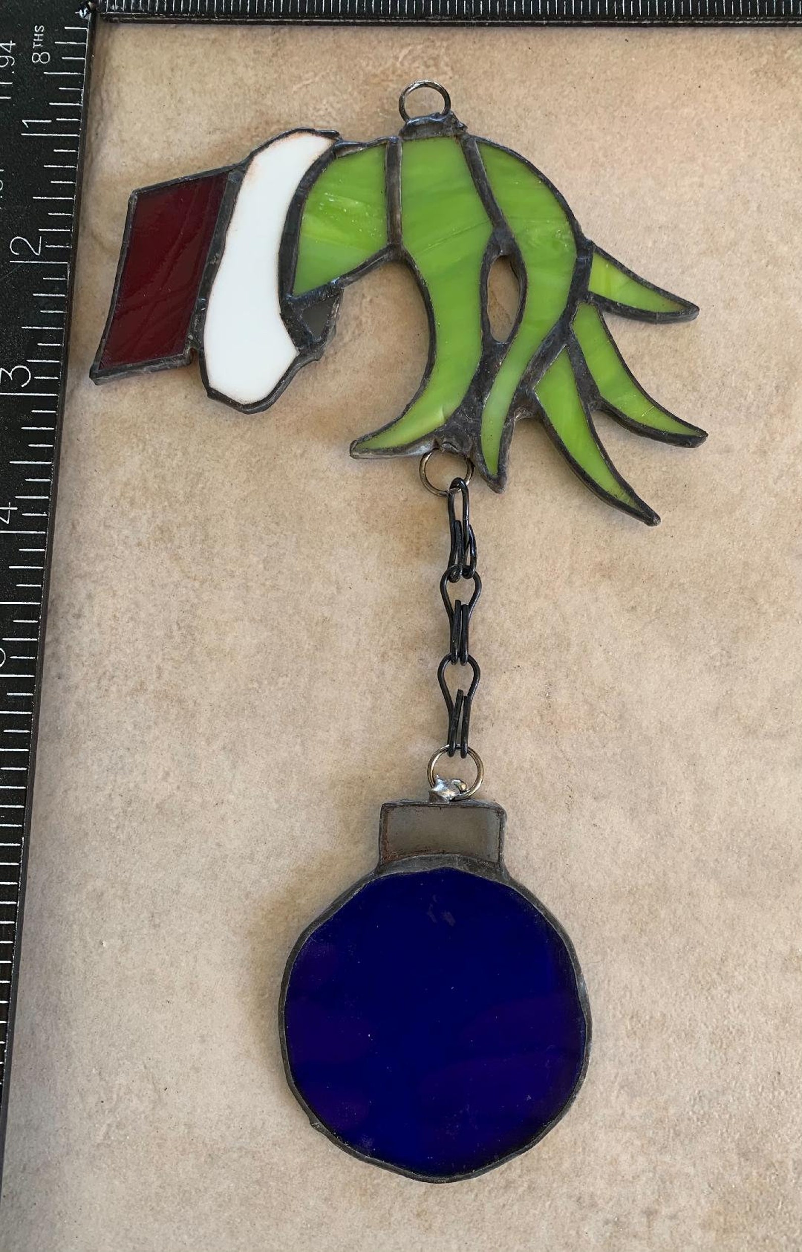 Stained Glass Grinch Ornament Etsy