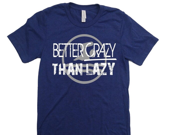 Swimming Tee Shirt - Better Crazy Than Lazy - For Teen Swimmers