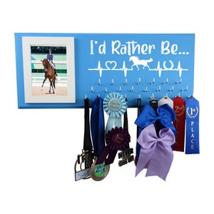 Equestrian medals and ribbons holder - Horseback Riding - Horse Show  - display and organize all your awards on this wall hooked on hanger