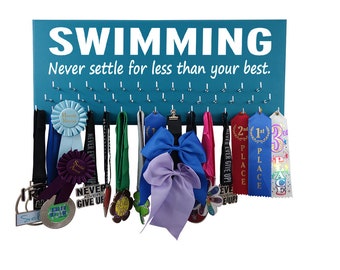 Swimming, Just keep swimming, swimmer, competitive swimming, swimming medal holder, swimming pool, keep swimming, award, ribbons, gifts