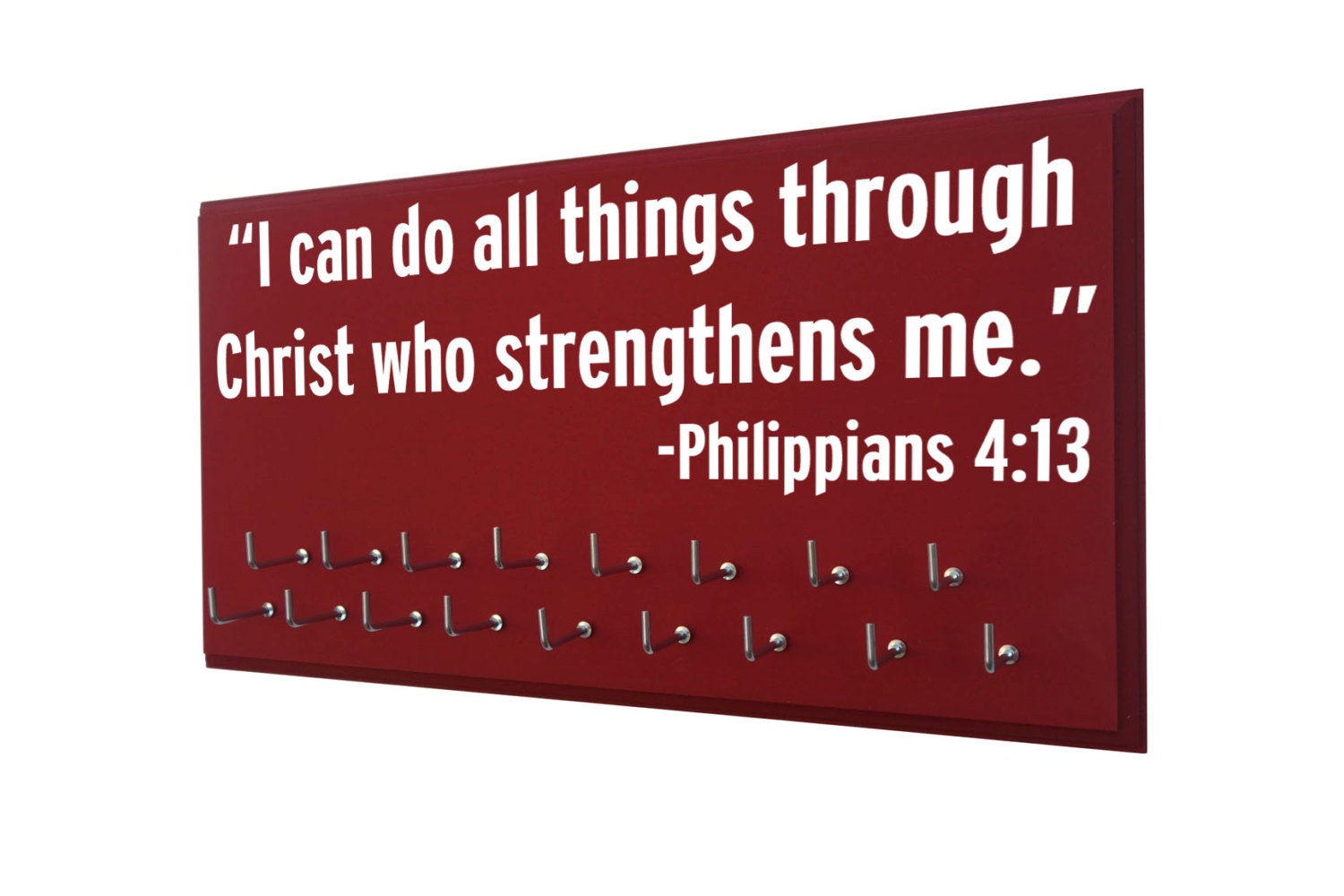 inspirational sports quote, Running Medal display , I can do all thin…