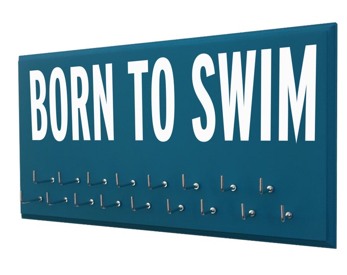 Swimming: Use a awards display rack to display your swimming awards - BORN TO SWIM