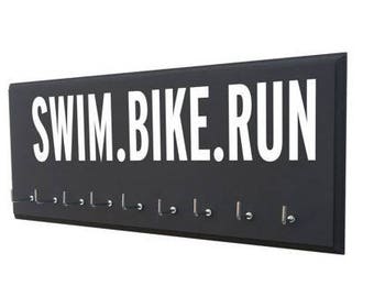 Triathlon - Triathlon medal holder - Triathlon gifts - Triathlon art - Ironman Triathlon - swim.bike.run - I tri Triathlon for man