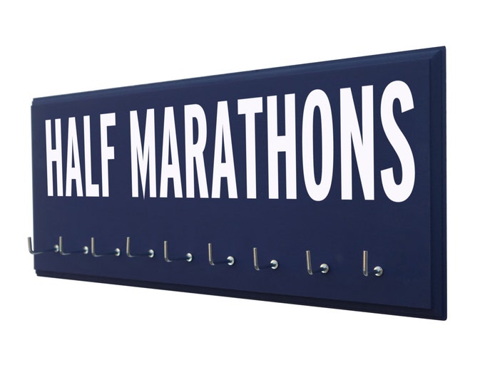 Half Marathon Medal holder: Proudly display your Medal with your medals holder - half marathon rack for men runners