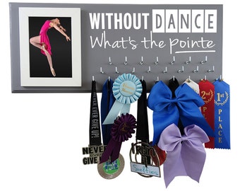 Dancing Gift - Display your medals awards & ribbons from competition - Dance hanger holder - Wall mounted rack - ballet - Pointe Shoe