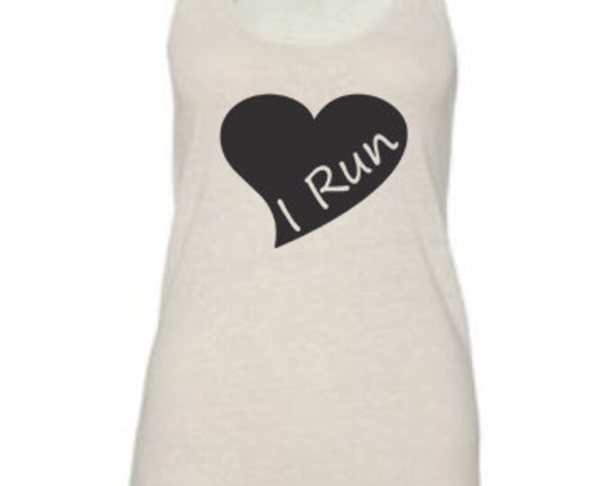 love running - running tank top, running top - heart and love for valentine