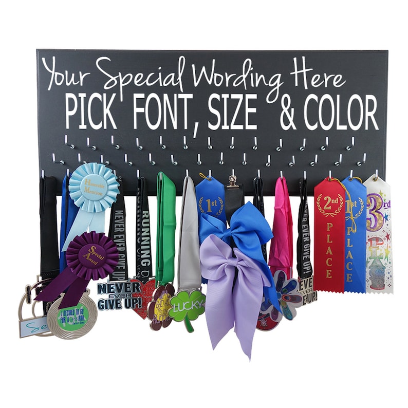 custom running medal holder Create your own wording custom Please simply put your text in the comment seller box at check out image 6