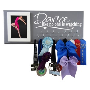 Dancing Gift - Display your medals awards & ribbons from competition - Dance hanger holder - Wall mounted rack - ballet