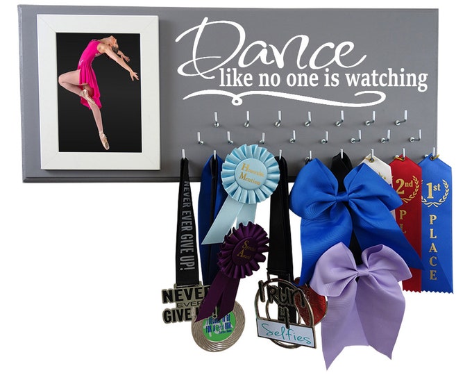 Dancing Gift - Display your medals awards & ribbons from competition - Dance hanger holder - Wall mounted rack - ballet