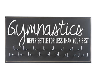 NEVER SETTLE - Gymnastics, Gymnastics gifts, gymnast gift, gifts for gymnast, Gymnastics birthday and medal,