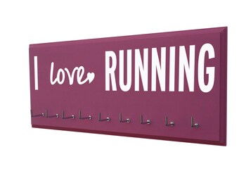 Women's favorite medal hangers - I love running - valentine gift for runners - running valentines