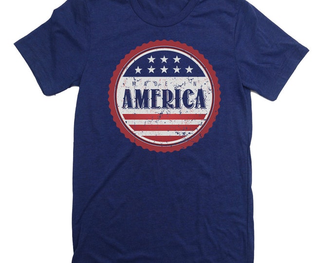Made in America T-Shirt - Everyday American Flag Tee - for All Patriots who Love Our Country - America First