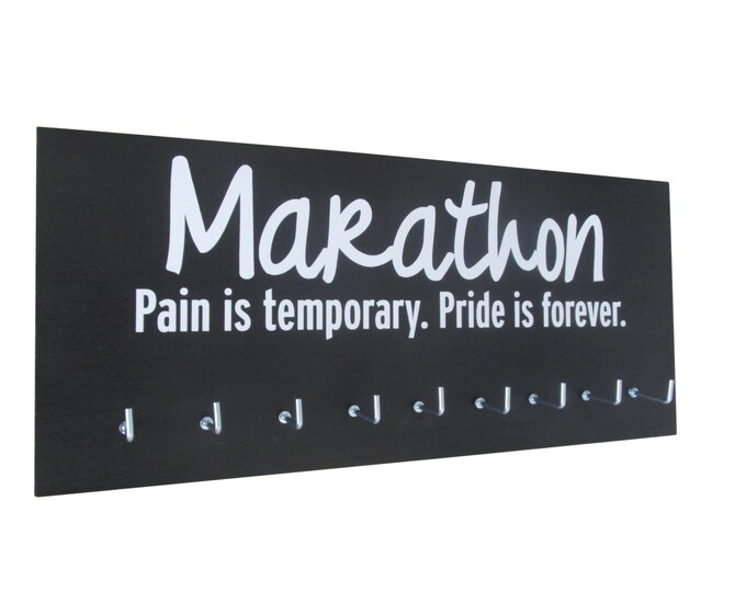 Use Marathon Medals Displays to display your marathon medal in style | Marathon Gifts | Marathoner | Race bibs and running medal holder