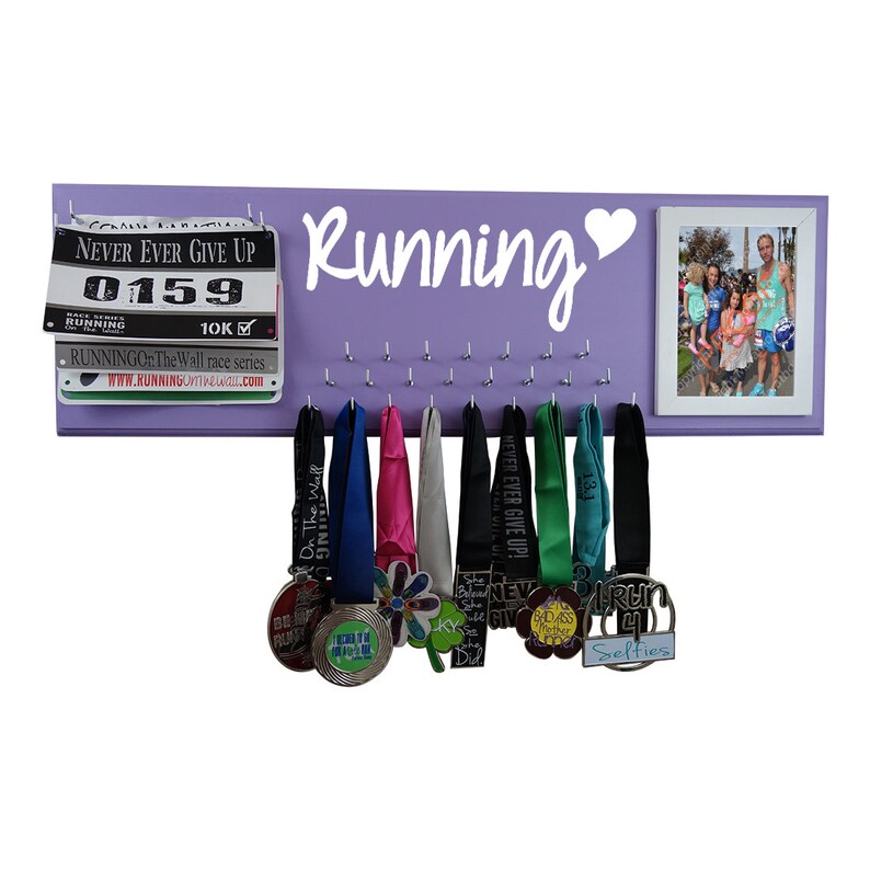 Running Medal Hanger Running Medal Holder and Race Bib Hanger Etsy