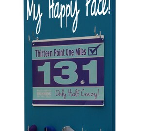 My Running bib holder, Racing medal hanger - sports hooks - My happy pace!