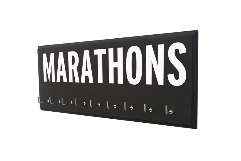 Marathon medals holder: running marathons, marathon gifts, marathon runners, marathons awards, marathon medal display, marathon medal rack image 1