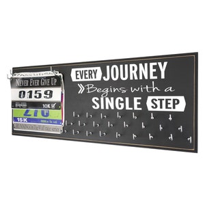 Race Medals Holder, Running display,  Every journey begins with a single step