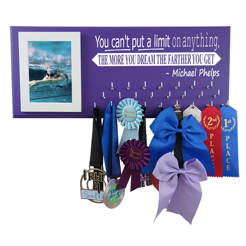 Swimming Awards Ribbons Holder Swim Team Gift Simmer Etsy