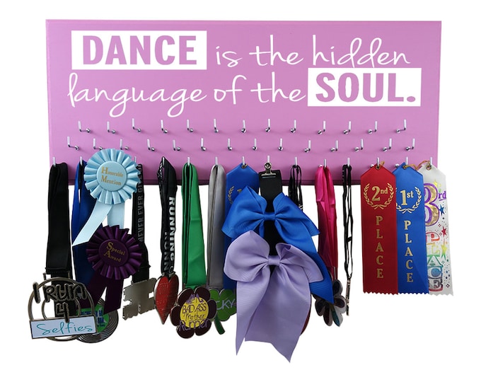 Dancing Gift - Display your medals awards & ribbons from competition - Dance hanger holder - Wall mounted rack - Ballet, Jazz, Tap and more