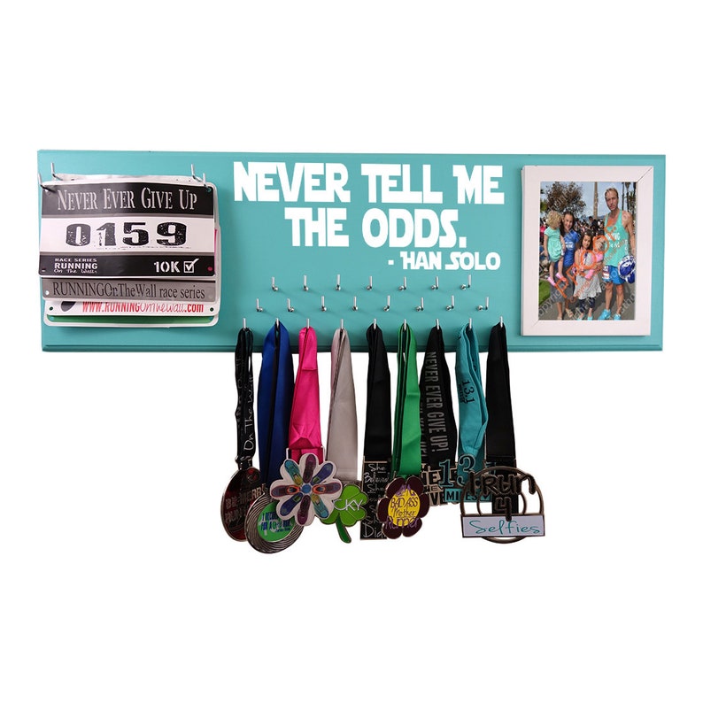Running Medal Holder and Race Bib Hanger RUNNING Never Tell Etsy
