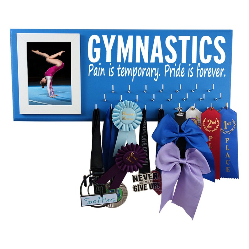 Gymnastics Medal Holder Gymnastics Ribbon Hanger Gymnastics Etsy