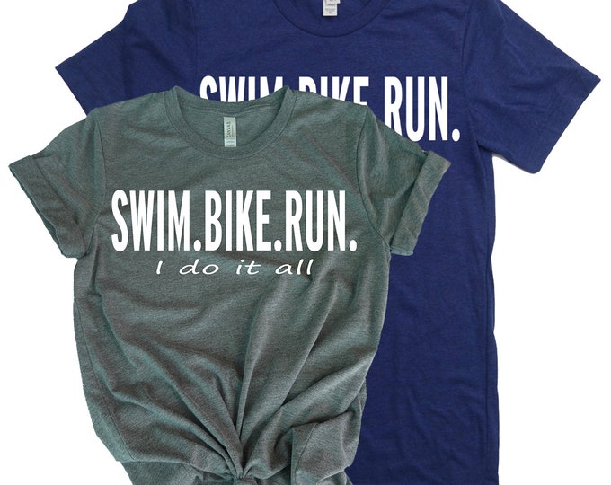 Triathlon shirt - Unisex Tee for boy and girl - dad & mom - Everyday Triathlon team t-shirt - Perfect gift idea for all player