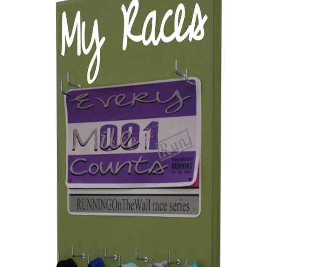 Gifts for runners, Running race bib holder and medal hanger - My races -