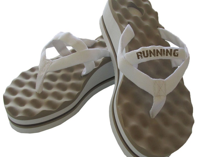 RUNNING Post-run recovery sandals with high arch and reflexology massaging flip-flops