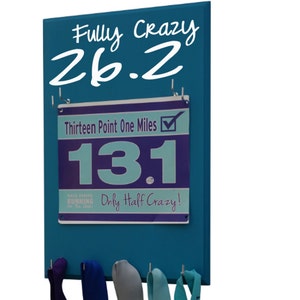 Marathon race bib display, Medal display rack for the fully crazy marathon runners. image 1