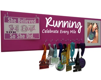 Race bibs and medals holders - medals holder and rage bibs holder : holder for medals and bibs for runner, Celebrate every mile