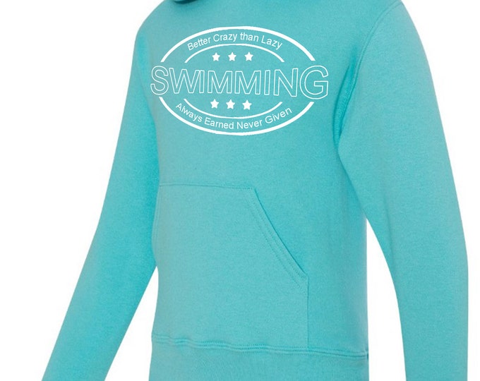 Swimming Sweater - Unisex Hoodie for boy and girl - Everyday Swimming team Sweatshirt - Perfect gift idea for all player