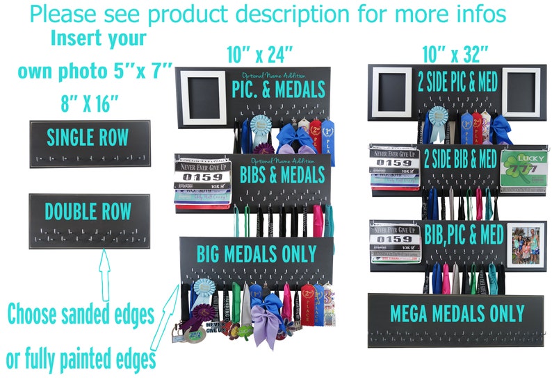 Running medal hanger, Running Medal Holder and Race Bib Hanger only those who will risk going too far. Now Show It Off image 5