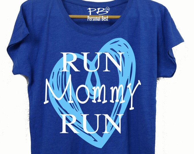Running  slim fit shirt for women's - running shirt for women's - running shirt - Run mommy heart shirt