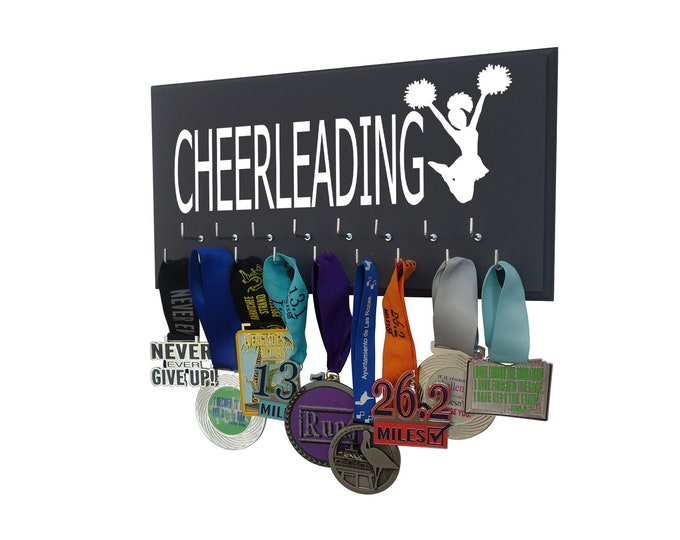 Cheerleader gifts, Personalized cheerleader gifts, Cheerleading medal holder, Cheer medal holder, Cheerleader bows hanger & display rack