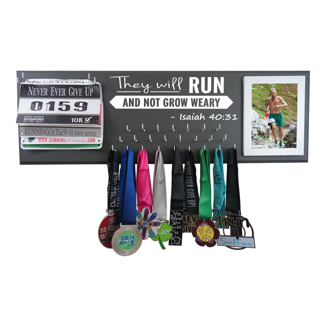 贈り物 Running on the wall-gifts for runners-marathon Medal  display-medalラックfor ru